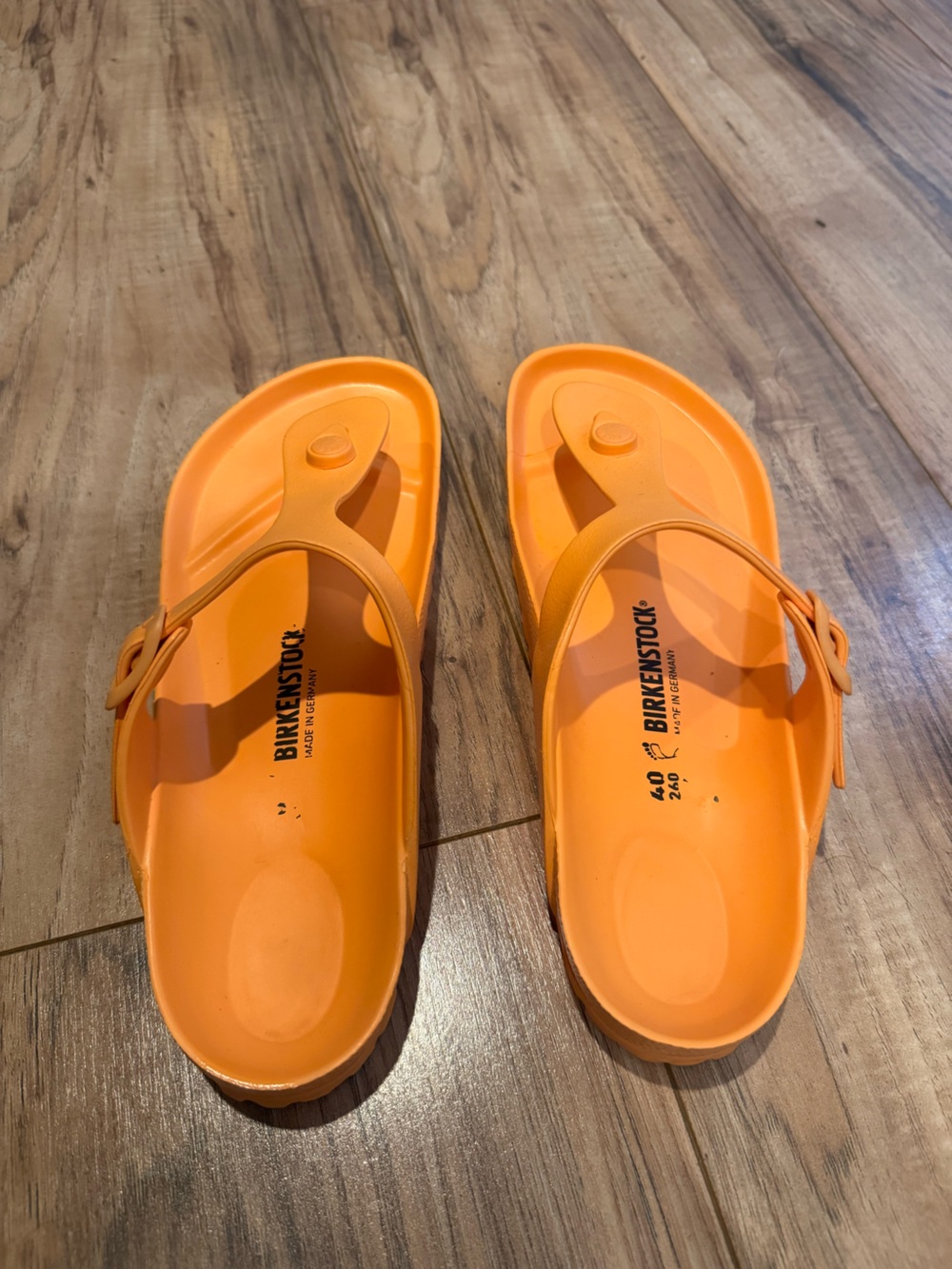 Birkenstock Women’s Bright Orange EVA Gizeh Sandals